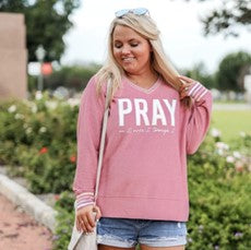Pray On It Corded Rib Sweatshirt