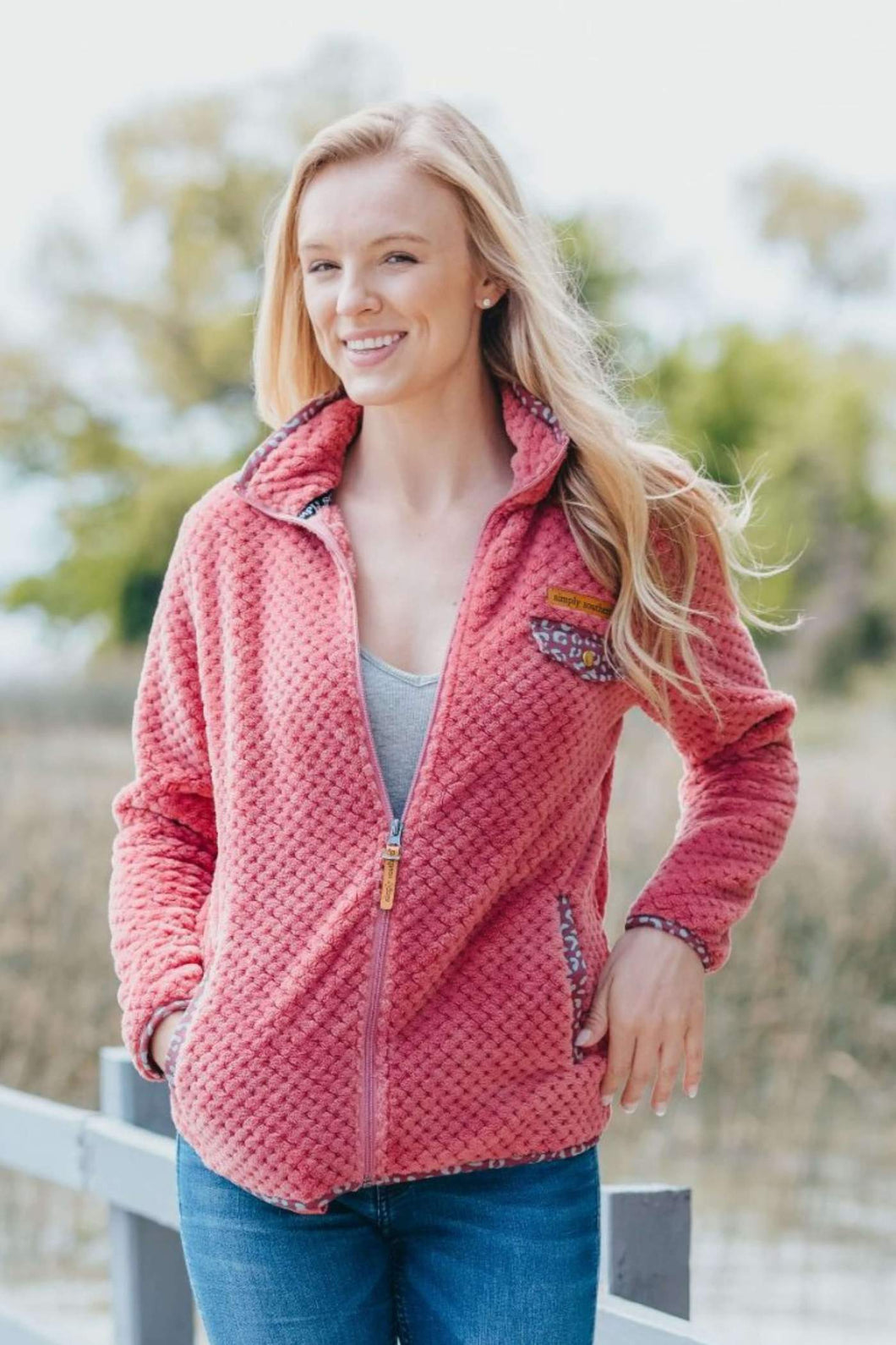 SIMPLY SOFT ZIP MAROON